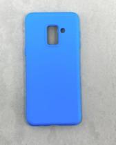 Capa Capinha Case A8 (2018) da Samsung Galaxy Silicone Aveludado Proteção de Câmera Colorida