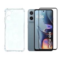 Capa Capinha Case Anti Impacto e Pelicula de Vidro 3d Para Motorola Moto G05 Capa Capinha Case Anti Impacto e Pelicula de Vidro 3d Para Motorola Moto G05