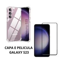 Capa Capinha Case Anti impacto E Pelicula Vidro 3D 9D Compativel S23 Proteção Tela Celular