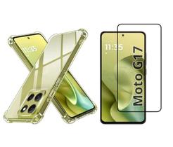 Capa Capinha Case Anti Impacto e Pelicula vidro 3D Motorola Mot0 G17 Capa Capinha Case Anti Impacto e Pelicula vidro 3D Motorola Mot0 G17