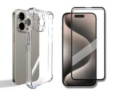 Capa Capinha Case Anti Impacto + Pelicula vidro 3d Iphone 16 Pro Max