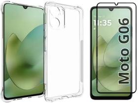 Capa Capinha Case Anti Impacto + Pelicula Vidro 3d Motorola Moto G06 Capa Capinha Case Anti Impacto + Pelicula Vidro 3d Motorola Moto G06