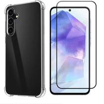 Capa Capinha Case Anti Impacto + Pelicula vidro 3D Samsung Galaxy M55 5G Capa Capinha Case Anti Impacto + Pelicula vidro 3D Samsung Galaxy M55 5G