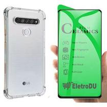 Capa Capinha Case Anti Shock Impacto LG K51s + Película Ceramica Flexível Nano 9D