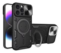 Capa Capinha Case Armor Stylus Militar P/ iPhone 16, 16 Pro, 16 Pro Max Anti Impacto, Suporte 360