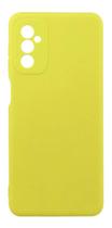 Capa Capinha Case Aveludada Amarela Samsung Galaxy M52 5G