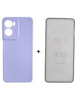 Capa Capinha Case Aveludada + Película 3D Vidro Para Motorola Moto G05 Cor: Lilás Capa Capinha Case Aveludada + Película 3D Vidro Para Motorola Moto G05 Cor: Lilás