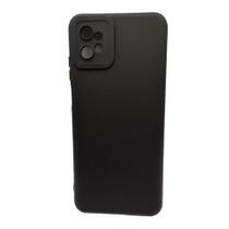 Capa Capinha Case Aveludada Preta + Película 3d Privacidade Para Motorola Moto G32