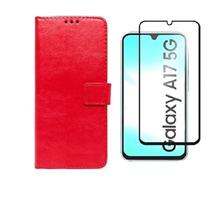 Capa Capinha Case Carteira Flip Couro + Pelicula vidro 3D Samsung Galaxy A17 5g