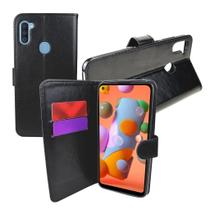Capa Capinha Case Carteira Flip Para Galaxy A11 Preta Capa Capinha Case Carteira Flip Para Galaxy A11 Preta