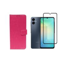 Capa Capinha Case Carteira Flip Premium + Pelicula vidro 3D Samsung Galaxy A07