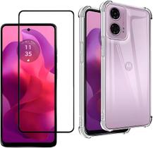Capa Capinha Case Compatível Com Moto G24 G24 Power Moto G04 Moto G04S e 2x Películas De Vidro