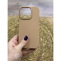Capa Capinha Case Compatível para iPhone 15 Pro Max aveludada Premium Silicone com logo da maça