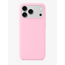 Capa Capinha Case Compatível para iPhone 17 Promax aveludada Premium Silicone com logo da maça COR:ROSA
