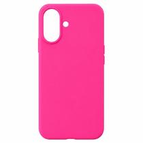 Capa Capinha Case Compatível para iPhone 17 Silicone Premium Aveludada com Logo da Maçã Proteção Antichoque COR:ROSA C