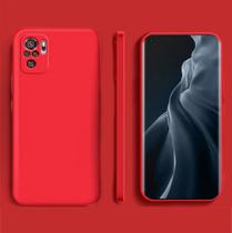 Capa Capinha Case Compativel Xiaomi Redmi Note 10 10S / Silicone Liquid Aveluldada Premium Vermelho - Malis Case