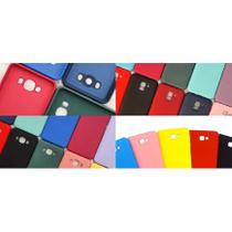 Capa Capinha Case De Silicone Aveludado Colorida Compativel J8 2018 J6 J7 J4 J5 Proteção Camera Celular