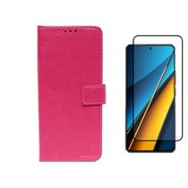 Capa Capinha Case Flip Magnético + Pelicula vidro 3D Redmi Note 13 4g