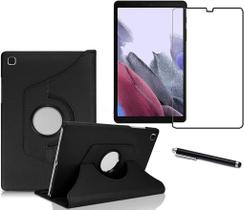 Capa Capinha Case Giratoria de couro compativel no Tablet Samsung Galaxy Tab A7 Lite + Pelicula de Vidro e Caneta Touch - Phone Palace