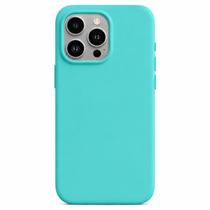 Capa Capinha Case NOVO Compatível para iPhone 15 Pro aveludada Premium Silicone com logo da maça COR:AZUL Capa Capinha Case NOVO Compatível para iPhone 15 Pro aveludada Premium Silicone com logo da maça COR:AZUL
