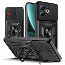 Capa Capinha Case para Infinix Hot 40i - Protetora Resistente Anti Impacto Queda Armadura Militar Cor:Preto