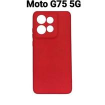 Capa capinha Case para Moto G75 5G com interior aveludado E Película de vidro temperado 3D