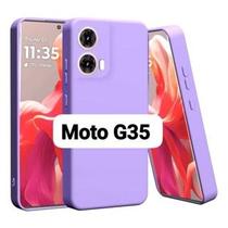 Capa capinha Case para Motorola Moto G35 5G com interior aveludado + película de vidro 3D