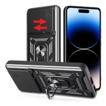 Capa Capinha Case para Xiaomi Poco F7 Pro 5G - Protetora Resistente Anti Impacto Queda Armadura Militar Cor:Preto