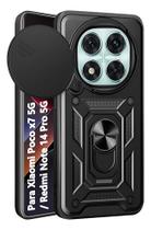 Capa Capinha Case Para Xiaomi Redmi Note 14 Pro 5g Armadura Preto Poco X7 5G / Redmi Note 14 Pro 5g