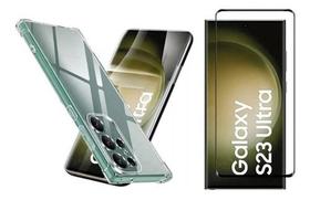 Capa Capinha Case + Película 3d P/ Samsung Galaxy S23 Ultra - Huang