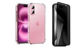 Capa Capinha Case + Pelicula Anti Espionagem Iphone 16 Capa Capinha Case + Pelicula Anti Espionagem Iphone 16
