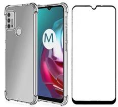 Capa Capinha Case + Película Vidro 3D Motorola Moto G10/ G20/ G30 / G31/ G41/G71 / G50/ G60