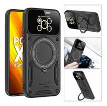 Capa Capinha Case Poco X3 / X3 Pro Armor Militar Protetor Câmera Suporte Metalico Magnetico Indução Capa Capinha Case Poco X3 / X3 Pro Armor Militar Protetor Câmera Suporte Metalico Magnetico Indução