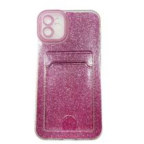 Capa Capinha Case Porta Cartão Glitter Compatível iPhone 11