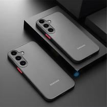 Capa Capinha Case Premium Anti Impacto Fosca Preta Translúcida com Proteção de Câmera para Samsung Galaxy A55 - Phonecell