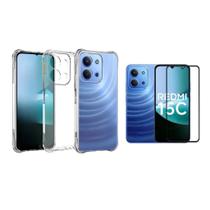 Capa Capinha Case Premium Anti Impacto + Pelicula vidro 3D Redmi 15C Capa Capinha Case Premium Anti Impacto + Pelicula vidro 3D Redmi 15C