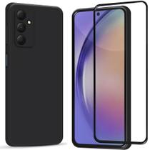 Capa Capinha Case Preta de Silicone Compatível Com Galaxy M54 5G + Película 3D Vidro Capa Capinha Case Preta de Silicone Compatível Com Galaxy M54 5G + Película 3D Vidro