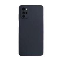 Capa Capinha Case Preto para Motorola Moto G22 com interior aveludado