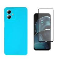 Capa Capinha Case Proteção Aveludada + Pelicula vidro temperado 3D MOTOROLA MOTO G14 Capa Capinha Case Proteção Aveludada + Pelicula vidro temperado 3D MOTOROLA MOTO G14