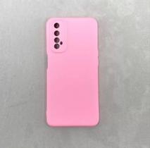 Capa Capinha Case Realme 7 Silicone Aveludada Protege Câmera Colorida Anti Impacto