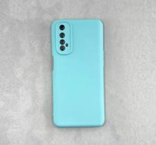 Capa Capinha Case Realme 7 Silicone Aveludada Protege Câmera Colorida Anti Impacto