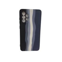 Capa capinha case Samsung Galaxy A72 aveludada arco íris