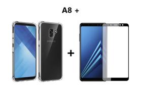 Capa Capinha Case Samsung Galaxy A8 Plus Anti Shock + Película 3D 5D 9D Blindada Cobre 100% Da Tela - ELETRODU