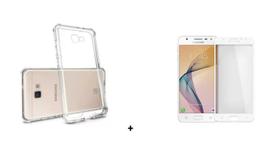 Capa Capinha Case Samsung Galaxy J7 Prime Anti Shock + Película Branca 3D 5D 9D Blindada Cobre 100% Da Tela - ELETRODU