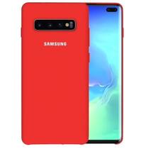 Capa Capinha Case Samsung Galaxy S10+ Silicone Vermelho Aveludada S10 Plus - M & T Capas