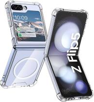Capa Capinha Case Samsung Galaxy Z Flip 5 Clear Case Magnética Carregamento Wireless