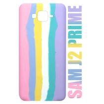 Capa Capinha Case Silicone Aveludada Arco-íris Candy Galaxy J6 J600 5.6