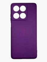 Capa Capinha Case Silicone Aveludada Para Moto Edge 60 Roxo