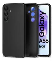 Capa Capinha Case Silicone Aveludada Para Samsung Galaxy A56 A566 Preto Capa Capinha Case Silicone Aveludada Para Samsung Galaxy A56 A566 Preto