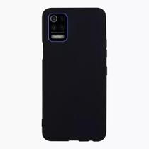 Capa Capinha Case Silicone Aveludada Preta + Película 3d de Vidro Para LG K62